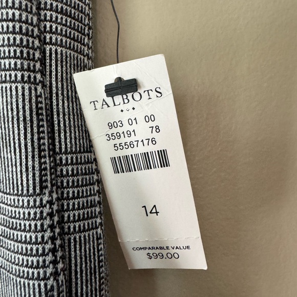 Talbots Black and White Patterned Pants New with tags - Picture 3 of 5